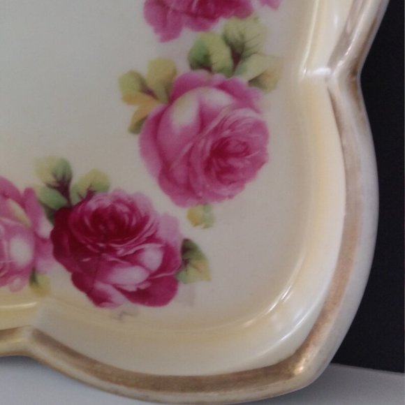 Porcelain Prussian Rose Tray - Picture 12 of 12